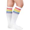imageZando Kids Soccer Baseball Football Softball Socks Cotton Girls Knee High Socks Uniform Socks for Boys Girls 312 yearsRainbow