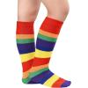 imageZando Kids Soccer Baseball Football Softball Socks Cotton Girls Knee High Socks Uniform Socks for Boys Girls 312 yearsRainbow