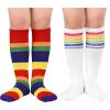 imageZando Kids Soccer Baseball Football Softball Socks Cotton Girls Knee High Socks Uniform Socks for Boys Girls 312 yearsRainbow