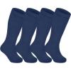 imageZando 4 Pairs Kids Soccer Socks Baseball Softball Football Socks Youth Tube Athletic Socks Boys Girls Knee High SocksNavy 4