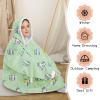 imageZando Blanket Hoodie Wearable Blanket Kids and Adult Gift Comfy Blanket Hoodie Oversized Sweatshirt Sherpa FleeceBlue White