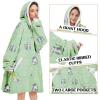 imageZando Blanket Hoodie Wearable Blanket Kids and Adult Gift Comfy Blanket Hoodie Oversized Sweatshirt Sherpa FleeceBlue White