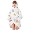 imageZando Blanket Hoodie Wearable Blanket Kids and Adult Gift Comfy Blanket Hoodie Oversized Sweatshirt Sherpa FleeceBullfighting
