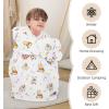 imageZando Blanket Hoodie Wearable Blanket Kids and Adult Gift Comfy Blanket Hoodie Oversized Sweatshirt Sherpa FleeceBullfighting