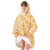 imageZando Blanket Hoodie Wearable Blanket Kids and Adult Gift Comfy Blanket Hoodie Oversized Sweatshirt Sherpa FleeceCorgi