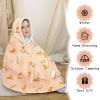 imageZando Blanket Hoodie Wearable Blanket Kids and Adult Gift Comfy Blanket Hoodie Oversized Sweatshirt Sherpa FleeceGinger Cat