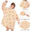 imageZando Blanket Hoodie Wearable Blanket Kids and Adult Gift Comfy Blanket Hoodie Oversized Sweatshirt Sherpa FleeceGinger Cat