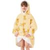 imageZando Blanket Hoodie Wearable Blanket Kids and Adult Gift Comfy Blanket Hoodie Oversized Sweatshirt Sherpa FleeceGolden Hair