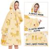 imageZando Blanket Hoodie Wearable Blanket Kids and Adult Gift Comfy Blanket Hoodie Oversized Sweatshirt Sherpa FleeceGolden Hair