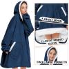 imageZando Blanket Hoodie Wearable Blanket Kids and Adult Gift Comfy Blanket Hoodie Oversized Sweatshirt Sherpa FleeceNavy Blue