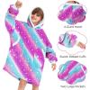 imageZando Blanket Hoodie Wearable Blanket Kids and Adult Gift Comfy Blanket Hoodie Oversized Sweatshirt Sherpa FleecePrint Rainbow