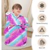 imageZando Blanket Hoodie Wearable Blanket Kids and Adult Gift Comfy Blanket Hoodie Oversized Sweatshirt Sherpa FleecePrint Rainbow