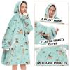 imageZando Blanket Hoodie Wearable Blanket Kids and Adult Gift Comfy Blanket Hoodie Oversized Sweatshirt Sherpa FleeceShepherd