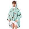 imageZando Blanket Hoodie Wearable Blanket Kids and Adult Gift Comfy Blanket Hoodie Oversized Sweatshirt Sherpa FleeceShepherd