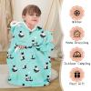 imageZando Blanket Hoodie Wearable Blanket Kids and Adult Gift Comfy Blanket Hoodie Oversized Sweatshirt Sherpa FleeceSiam