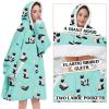 imageZando Blanket Hoodie Wearable Blanket Kids and Adult Gift Comfy Blanket Hoodie Oversized Sweatshirt Sherpa FleeceSiam