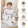 imageZando Blanket Hoodie Wearable Blanket Kids and Adult Gift Comfy Blanket Hoodie Oversized Sweatshirt Sherpa FleeceSloth