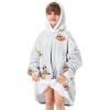 imageZando Blanket Hoodie Wearable Blanket Kids and Adult Gift Comfy Blanket Hoodie Oversized Sweatshirt Sherpa FleeceSloth