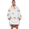 imageZando Blanket Hoodie Wearable Blanket Kids and Adult Gift Comfy Blanket Hoodie Oversized Sweatshirt Sherpa FleeceSloth