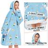 imageZando Blanket Hoodie Wearable Blanket Kids and Adult Gift Comfy Blanket Hoodie Oversized Sweatshirt Sherpa FleeceSushi