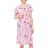 imageZando Night Gowns for Adult Women Night Gown Womens Nightgowns ampamp Sleepshirts Cotton Nightgowns for Women Nightgown01 Pink Cat
