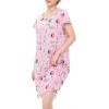 imageZando Night Gowns for Adult Women Night Gown Womens Nightgowns ampamp Sleepshirts Cotton Nightgowns for Women Nightgown01 Pink Cat