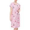 imageZando Night Gowns for Adult Women Night Gown Womens Nightgowns ampamp Sleepshirts Cotton Nightgowns for Women Nightgown01 Pink Cat