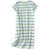 imageZando Night Gowns for Adult Women Night Gown Womens Nightgowns ampamp Sleepshirts Cotton Nightgowns for Women NightgownBlue Green Stripe