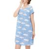 imageZando Night Gowns for Adult Women Night Gown Womens Nightgowns ampamp Sleepshirts Cotton Nightgowns for Women NightgownBlue Moon