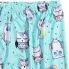 imageZando Pajamas for Women 2 Piece Lounge Sets Cartoon Pajama Set Sleep Matching Sets with Pants Capri PJS Print SleepwearBlue Green Owl