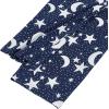 imageZando Pajamas for Women 2 Piece Lounge Sets Cartoon Pajama Set Sleep Matching Sets with Pants Capri PJS Print SleepwearBlue White Star Moon