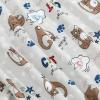 imageZando Pajamas for Women 2 Piece Lounge Sets Cartoon Pajama Set Sleep Matching Sets with Pants Capri PJS Print SleepwearCoffee Cat