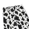 imageZando Pajamas for Women 2 Piece Lounge Sets Cartoon Pajama Set Sleep Matching Sets with Pants Capri PJS Print SleepwearCow Print