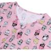 imageZando Pajamas for Women 2 Piece Lounge Sets Cartoon Pajama Set Sleep Matching Sets with Pants Capri PJS Print SleepwearPink Cat Cup