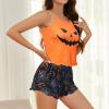 imageZando Summer Pajamas for Women Set Sexy Pajama Set for Women Cute Pajama Sets for Women Cami Top and Shorts SleepwearGhost Spider Web