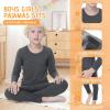 imageZando Toddler Thermal Underwear Sets for Kids Base Layer Winter Warm Toddler Long Johns for Boys Girls Long UnderwearBlack