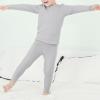 imageZando Toddler Thermal Underwear Sets for Kids Base Layer Winter Warm Toddler Long Johns for Boys Girls Long UnderwearLight Grey