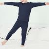 imageZando Toddler Thermal Underwear Sets for Kids Base Layer Winter Warm Toddler Long Johns for Boys Girls Long UnderwearNavy Blue
