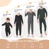 imageZando Toddler Thermal Underwear Sets for Kids Base Layer Winter Warm Toddler Long Johns for Boys Girls Long UnderwearWhite