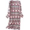 imageZando Womens Long Sleeve Nightgown Cotton Nightgowns Plus Size House Dresses Soft Ladies Night Gown Cartoon Sleep ShirtChristmas Snow Bears