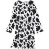 imageZando Womens Long Sleeve Nightgown Cotton Nightgowns Plus Size House Dresses Soft Ladies Night Gown Cartoon Sleep ShirtCow Print