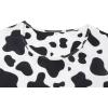 imageZando Womens Long Sleeve Nightgown Cotton Nightgowns Plus Size House Dresses Soft Ladies Night Gown Cartoon Sleep ShirtCow Print
