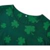 imageZando Womens Long Sleeve Nightgown Cotton Nightgowns Plus Size House Dresses Soft Ladies Night Gown Cartoon Sleep ShirtGreen Three Leaf