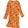 imageZando Womens Long Sleeve Nightgown Cotton Nightgowns Plus Size House Dresses Soft Ladies Night Gown Cartoon Sleep ShirtHalloween Pumpkin