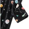 imageZando Womens Long Sleeve Nightgown Cotton Nightgowns Plus Size House Dresses Soft Ladies Night Gown Cartoon Sleep ShirtLong Black Planet