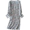 imageZando Womens Long Sleeve Nightgown Cotton Nightgowns Plus Size House Dresses Soft Ladies Night Gown Cartoon Sleep ShirtLong Grey Cups