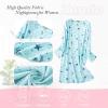 imageZando Womens Long Sleeve Nightgown Cotton Nightgowns Plus Size House Dresses Soft Ladies Night Gown Cartoon Sleep ShirtLong Grey Genguin