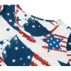 imageZando Womens Long Sleeve Nightgown Cotton Nightgowns Plus Size House Dresses Soft Ladies Night Gown Cartoon Sleep ShirtStar American Flag