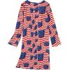 imageZando Womens Long Sleeve Nightgown Cotton Nightgowns Plus Size House Dresses Soft Ladies Night Gown Cartoon Sleep ShirtStriped American Flag