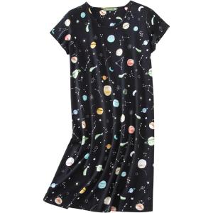 imageZando Night Gowns for Adult Women Night Gown Womens Nightgowns ampamp Sleepshirts Cotton Nightgowns for Women NightgownBlack Planet